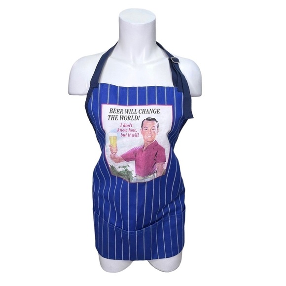 Beer Will Change The World Kitchen Apron - Picture 1 of 6